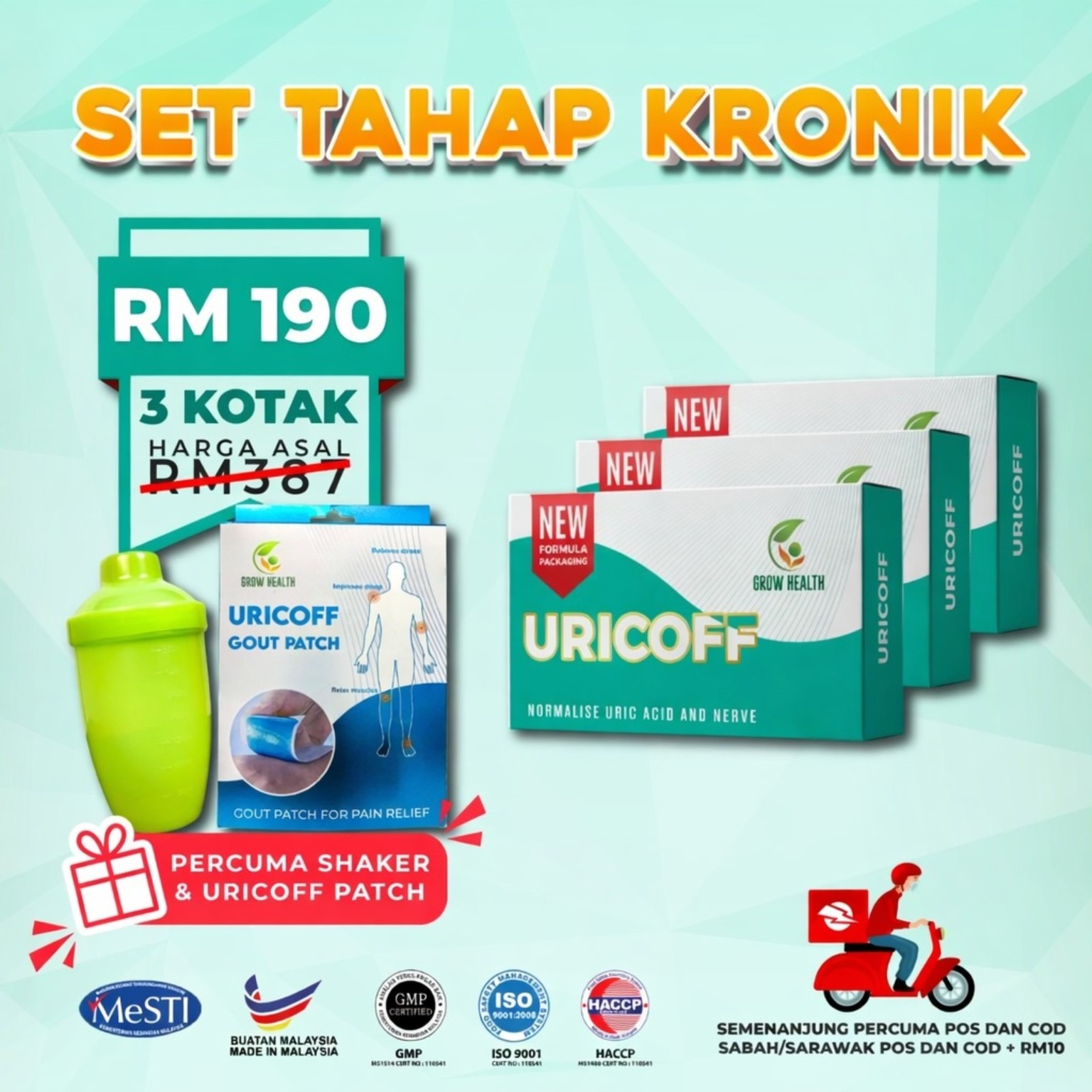 SET TAHAP KRONIK ( FREE 1 SHAKER + 1 PATCH )